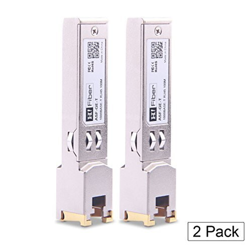 SFP Copper RJ45 Transceiver Gigabit Module 1000Base-T Compatible Cisco GLC-T/SFP-GE-T, 2 Pack