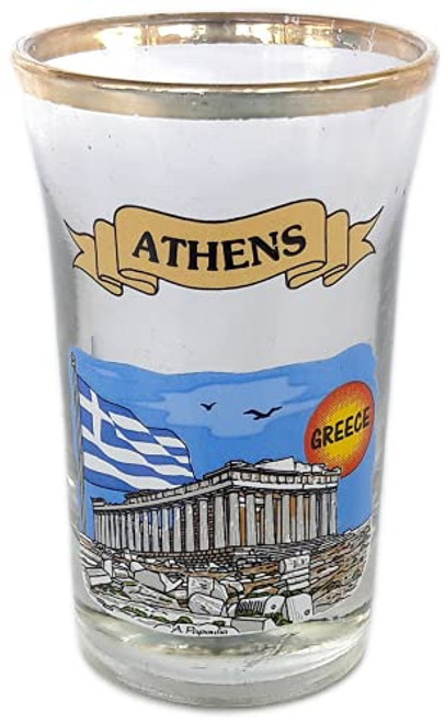New Shot Glass Greek Greece Athens Tequila glass Flag of Greece Acropolis New Shot Glass Greek Greece Athens Tequila glass Flag of Greece Acropolis