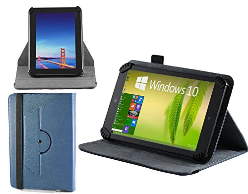 Navitech Blue Faux Leather Hard Case Cover with 360 Rotational Stand Compatible with The Alldaymall Tablet, A33 Quad Core