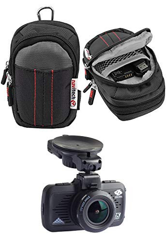 Navitech Black Carrying Case and Travel Bag Compatible with The Nextbase 422GW Dash Cam -with Belt and Shoulder Strap-