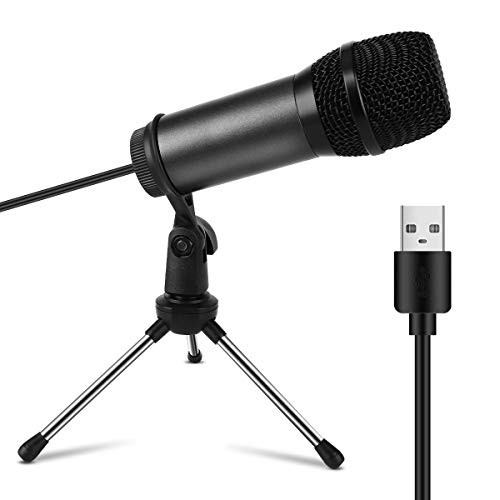 USB Microphone,DUTERID USB Condenser Microphones for Computer Game mic Stand Suit PC Mac  and  Windows,Professional Plug, Play Studio, Gaming, Podcast,Chatting, YouTube Videos,Voice Overs and Streaming