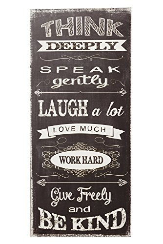 Your Heart's Delight Think Deeply Chalkboard Sign, 13 1/4 x 30 x 2