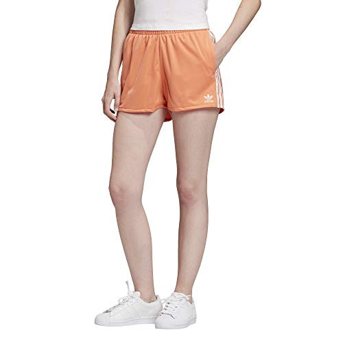 adidas Originals Women's 3-Stripes Short Semi Coral/White X-Small adidas Originals Women's 3-Stripes Short Semi Coral/White X-Small