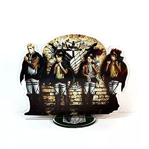 Shingeki No Kyojin Attack On Titan Eren Levi Erwin Hange Gm Acrylic Stand Figure Model Plate Holder Cake Topper Anime