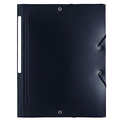 Exacompta Elasticated 3 Flap Uni Folder - Black