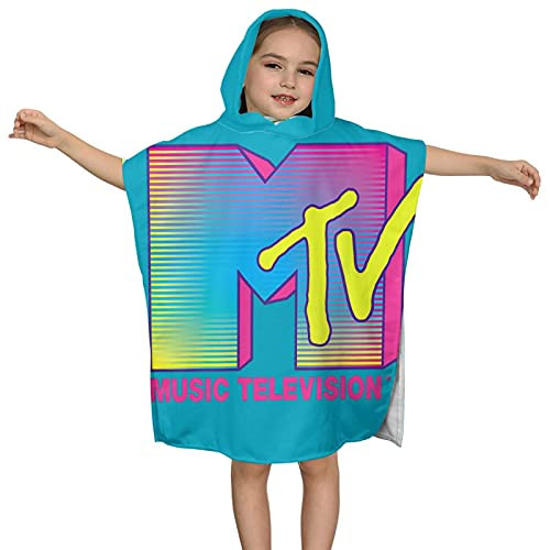 MTV Kids Hooded Bath Towel Kids Bath and Beach Soft Terry Hooded Towel Wrap