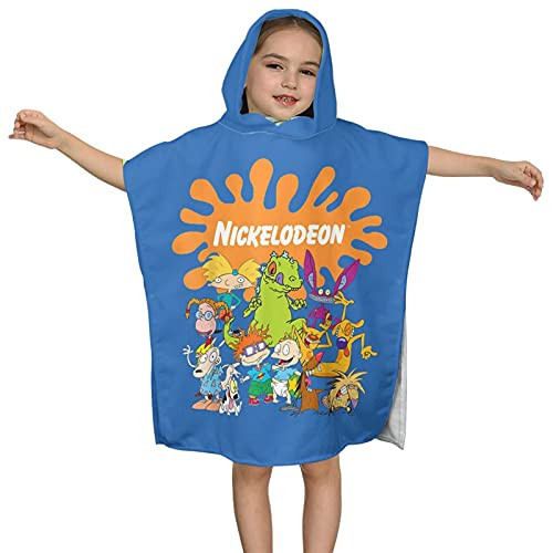 Nickelodeon Kids Hooded Bath Towel Kids Bath and Beach Soft Terry Hooded Towel Wrap