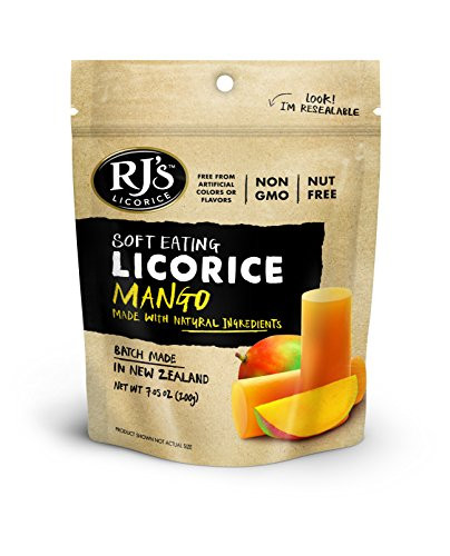 RJ's Soft Eating Licorice, Mango, 5 Count