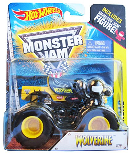 Monster Jam Wolverine includes monster jam figure 79 hot wheels off-road