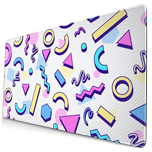 CANCAKA Large Gaming Mouse Pad?Simple Geometric Figure,Yellow Circle,Pink Triangle?Non-Slip Rubber Mouse Pads Mousepad for Gaming Computer Office Desk,75x40x0.3cm CANCAKA Large Gaming Mouse Pad?Simple Geometric Figure,Yellow Circle,Pink Triangle?Non-Slip Rubber Mouse Pads Mousepad for Gaming Computer Office Desk,75x40x0.3cm