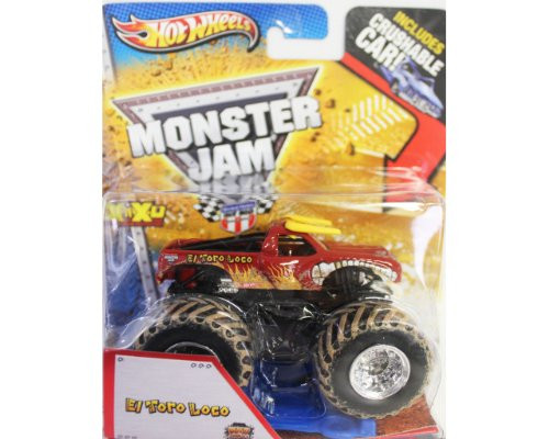 Hot Wheels 2013 MONSTER JAM 1-64 SCALE EL TORO LOCO MONSTER TRUCK WITH CRUSHABLE CAR