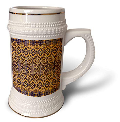3dRose Alexis Design - Pattern Geometrical - Image of geometric shapes and figures decorative brown color pattern - 22oz Stein Mug -stn-319782-1-