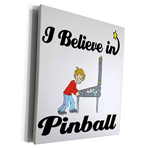 3dRose Dooni Designs I Believe In Designs - I Believe In Pinball - Museum Grade Canvas Wrap -cw-105474-1-