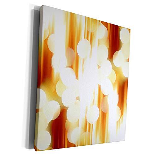 3dRose Florene - Bokeh - Image of White Gold And Orange Bokeh Circles - Museum Grade Canvas Wrap -cw-223452-1- 3dRose Florene - Bokeh - Image of White Gold And Orange Bokeh Circles - Museum Grade Canvas Wrap -cw-223452-1-