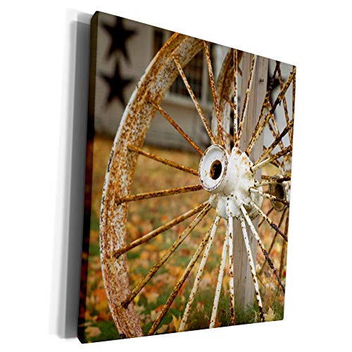 3dRose Danita Delimont - New Hampshire - New Hampshire, Lake Winnipesaukee, Moultonborough, old wagon wheel - Museum Grade Canvas Wrap -cw-251206-1- 3dRose Danita Delimont - New Hampshire - New Hampshire, Lake Winnipesaukee, Moultonborough, old wagon wheel - Museum Grade Canvas Wrap -cw-251206-1-