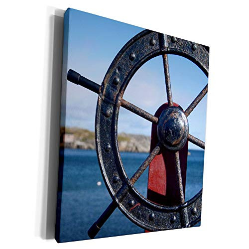 3dRose Danita Delimont - Boats - Newfoundland and Labrador, Harbor, Boat wheel-CN05 CMI0176 - Cindy Miller Hopkins - Museum Grade Canvas Wrap -cw-70714-1- 3dRose Danita Delimont - Boats - Newfoundland and Labrador, Harbor, Boat wheel-CN05 CMI0176 - Cindy Miller Hopkins - Museum Grade Canvas Wrap -cw-70714-1-