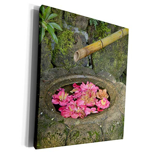 3dRose Danita Delimont - Flora - Water basin, flowers, Portland Japanese Garden, Portland, Oregon, USA - Museum Grade Canvas Wrap -cw-231513-1- 3dRose Danita Delimont - Flora - Water basin, flowers, Portland Japanese Garden, Portland, Oregon, USA - Museum Grade Canvas Wrap -cw-231513-1-