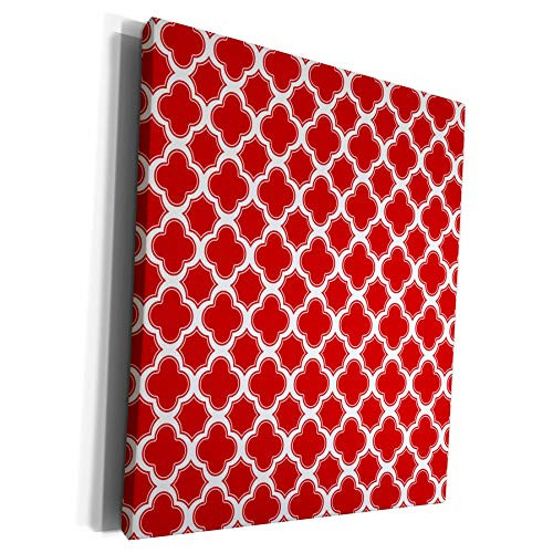 3dRose Janna Salak Designs Contemporary Patterns - Quatrefoil Pattern Red and White - Museum Grade Canvas Wrap -cw-185461-1- 3dRose Janna Salak Designs Contemporary Patterns - Quatrefoil Pattern Red and White - Museum Grade Canvas Wrap -cw-185461-1-