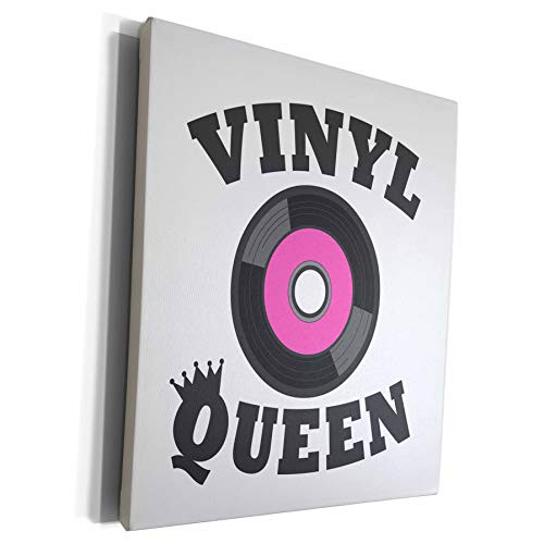 3dRose Janna Salak Designs Text Art - Vinyl Queen - Museum Grade Canvas Wrap -cw-261636-1- 3dRose Janna Salak Designs Text Art - Vinyl Queen - Museum Grade Canvas Wrap -cw-261636-1-
