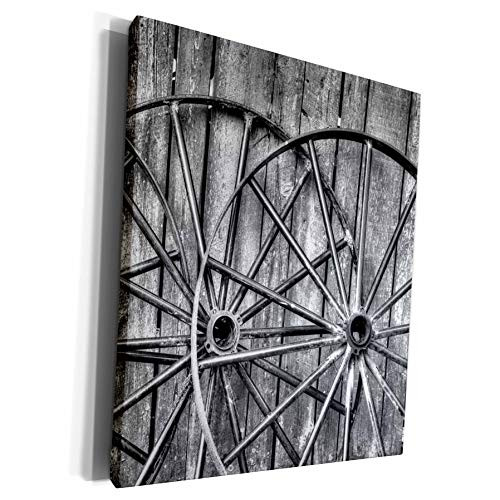 3dRose Danita Delimont - Western - Black and white photo of old wagon wheels, Charleston, South Carolina - Museum Grade Canvas Wrap -cw-279406-1- 3dRose Danita Delimont - Western - Black and white photo of old wagon wheels, Charleston, South Carolina - Museum Grade Canvas Wrap -cw-279406-1-