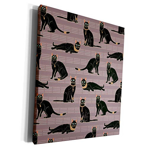 3dRose Janna Salak Designs Cats - Egyptian Cats Pattern - Museum Grade Canvas Wrap -cw-310721-1- 3dRose Janna Salak Designs Cats - Egyptian Cats Pattern - Museum Grade Canvas Wrap -cw-310721-1-