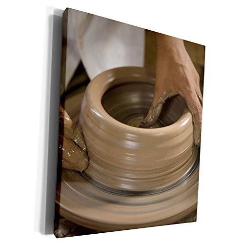 3dRose Danita Delimont - Pottery - Nicaragua, Catarina. Pottery wheel and clay - SA14 JME0128 - John and Lisa Merrill - Museum Grade Canvas Wrap -cw-86881-1-