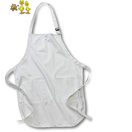 3dRose Funny Yellow Duck and Campfire Fire Quackers Pun Cartoon - Aprons -apr-339706-2-
