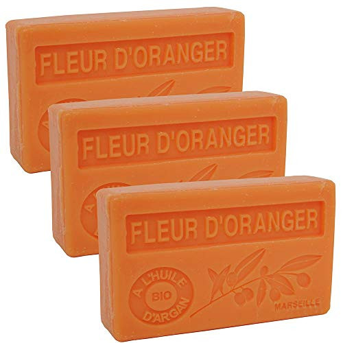 Maison du Savon - Set of 3 Arganoil Soaps 100g - ORANGE BLOSSOM