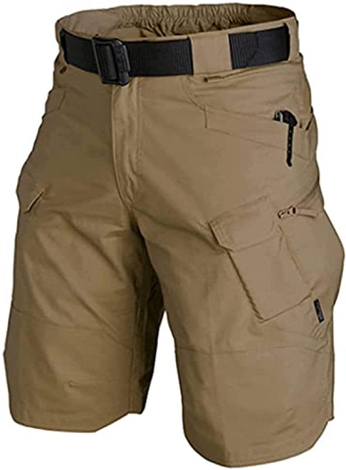 Xiakolaka 2021 Upgraded Waterproof Tactical Shorts for Men Outdoor Quick Dry Relaxed Fit Hiking Cargo Shorts Brown