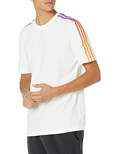 adidas Originals Men's Sport Foundation 3-Stripes Tee, White/Multicolor, XX-Large