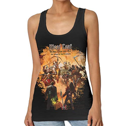 ZhouKouChong Meat Loaf Band Shirt Women's Tank Top Casual Summer Cotton Blouse Sleeveless Vest Black ZhouKouChong Meat Loaf Band Shirt Women's Tank Top Casual Summer Cotton Blouse Sleeveless Vest Black