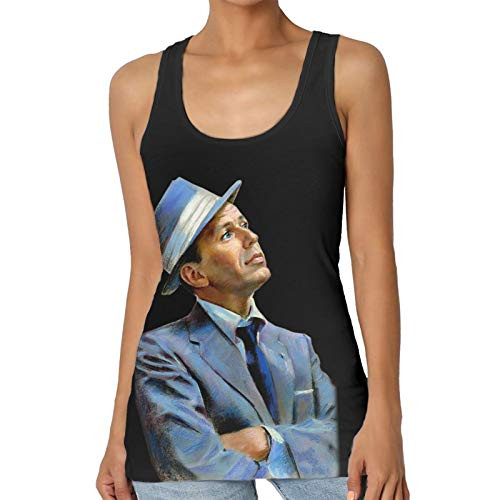 ZhouKouChong Frank Sinatra Shirt Women Tank Top Casual Summer Cotton Tee Shirt Sleeveless Vest Black ZhouKouChong Frank Sinatra Shirt Women Tank Top Casual Summer Cotton Tee Shirt Sleeveless Vest Black