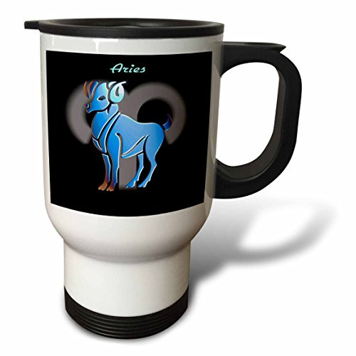 3dRose Capricorn Zodiac Sign Travel Mug, 14-Ounce