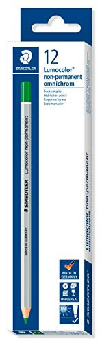 Staedtler Lumocolour Non Permanent Omnichrom Pencil - Green -Box of 12-