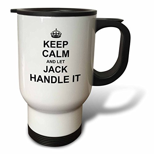 3dRose tm_233284_1 Keep Calm and Let Jay Handle it funny personal name Travel Mug 14 oz