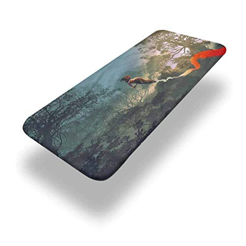 LCGGDB Fantasy Polyester Picnic Table Fitted Tablecloth Cover,Cycle Bike Park Extreme Elastic Edged Fitted Table Cloth,24in x 48in -4ft-,for Camping, Dining, Outdoor, Park, Patio