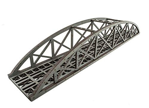 War World Scenics Single Track Hi-Detail Grey Bowstring Bridge 400mm  OO/HO Model Railway Diorama