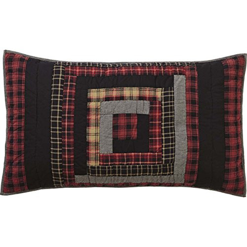 VHC Brands Rustic & Lodge Bedding - Cumberland Red Sham King Chili Pepper