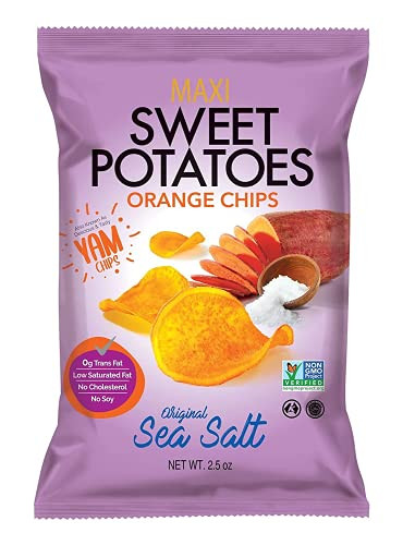 Maxi Sweet Potatoes - 2.5oz -Orange Chips -Ube Flavour-, Pack of 4-