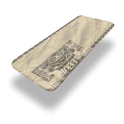 LCGGDB Native American Polyester Picnic Table Fitted Tablecloth Cover,Mayan Relic Elastic Edged Fitted Table Cloth,24in x 48in -4ft-,for Camping, Dining, Outdoor, Park, Patio