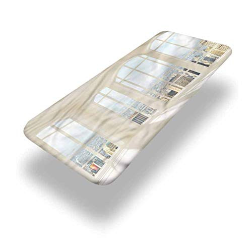LCGGDB Modern Polyester Picnic Table Fitted Tablecloth Cover,White Flat Modern Elastic Edged Fitted Table Cloth,24in x 48in -4ft-,for Camping, Dining, Outdoor, Park, Patio