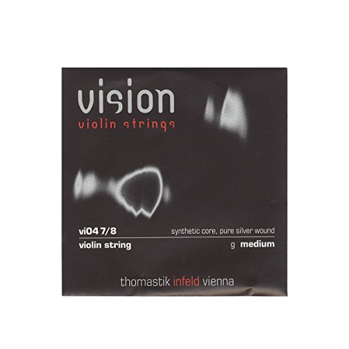 Thomastik Single string for Violin 7/8 Vision - G-string synthetic core, pure silver wound, medium