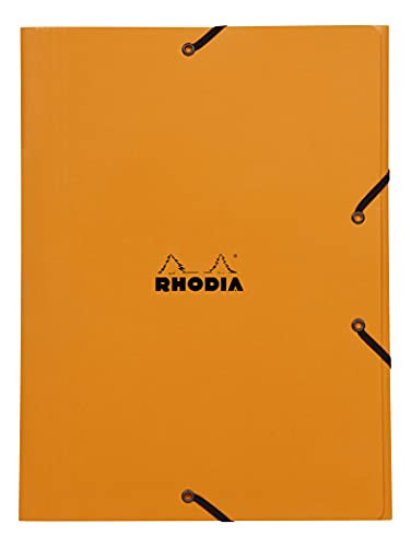 Clairefontaine 24328C Rhodia Elasticated Folder with 3 Flaps 24 x 32 cm Orange
