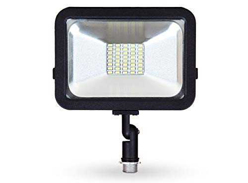 ASD 20W LED Flood Light with Knuckle Mount Super Slim Compact SMD Outdoor Led Light Landscape Security Waterproof UL Listed DLC Certified 5000K (Daylight)