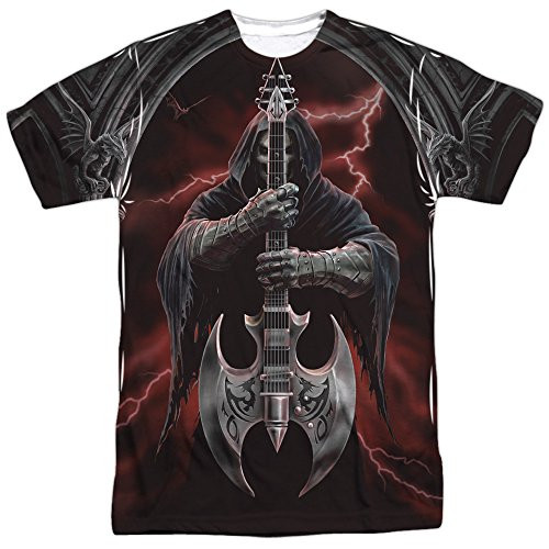 Trevco Men's Anne Stokes Double Sided Print Sublimated T-Shirt, White, Large