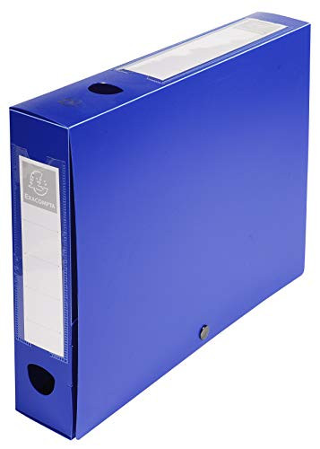 Exacompta A4 Press Stud Filing Box, 60 mm Spine, Blue