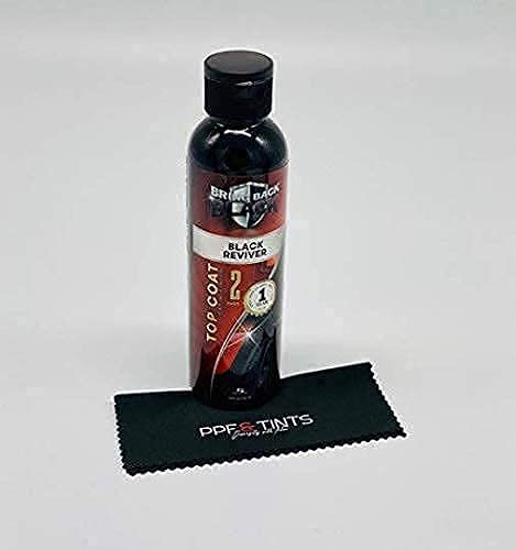 TR Rimpro-Tec Car Black Plastic Restorer, Black Plastic Restorer for Vehicles, Plastic Trim Restorer, Bring Back Black for Plastic Restorer for Cars Exterior, Satin Top Coat, 1 Black Cloth -Black-.