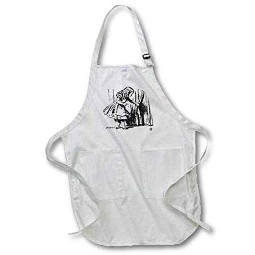 3dRose Alice in Wonderland Key Opening The Door - John Tenniel Illustration - Full Length Apron, 22 by 30-Inch, Black, with Pockets (apr_193793_4) 3dRose Alice in Wonderland Key Opening The Door - John Tenniel Illustration - Full Length Apron, 22 by 30-Inch, Black, with Pockets (apr_193793_4)
