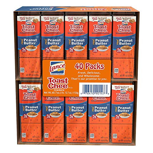 Lance Toast Chee Peanut Butter Crackers -2 Pack 40 Count-