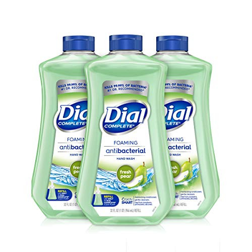 Dial Complete Antibacterial Foaming Hand Wash Refill, Fresh Pear, 32 Ounce -Pack of 3- Dial Complete Antibacterial Foaming Hand Wash Refill, Fresh Pear, 32 Ounce -Pack of 3-